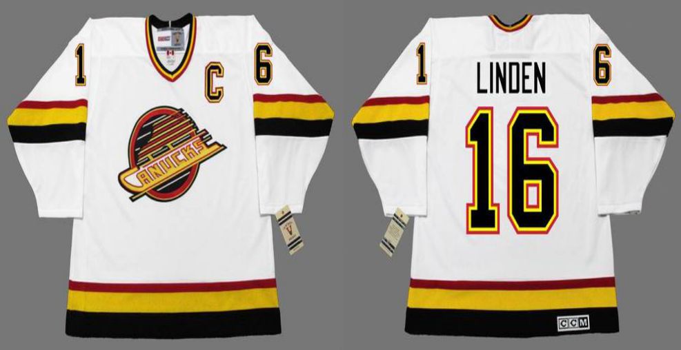 2019 Men Vancouver Canucks #16 Linden White CCM NHL jerseys1->vancouver canucks->NHL Jersey